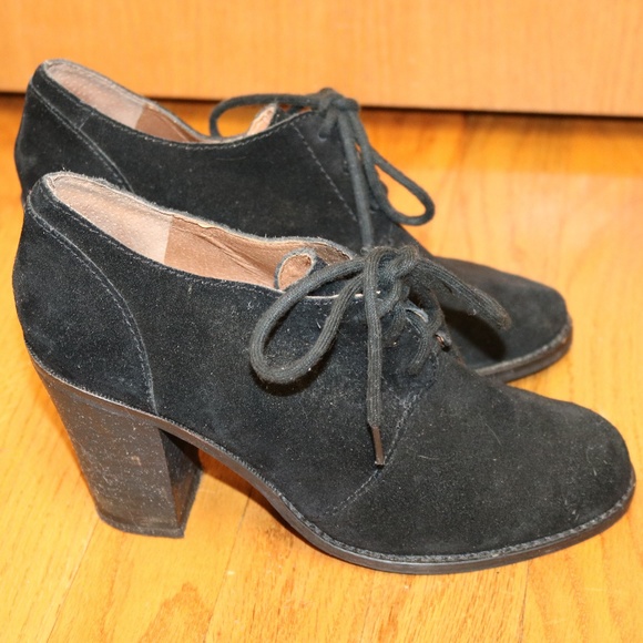 Lucky Brand Shoes - 🌲 Used Black Sued Lucky Brand Booties Size 7.5